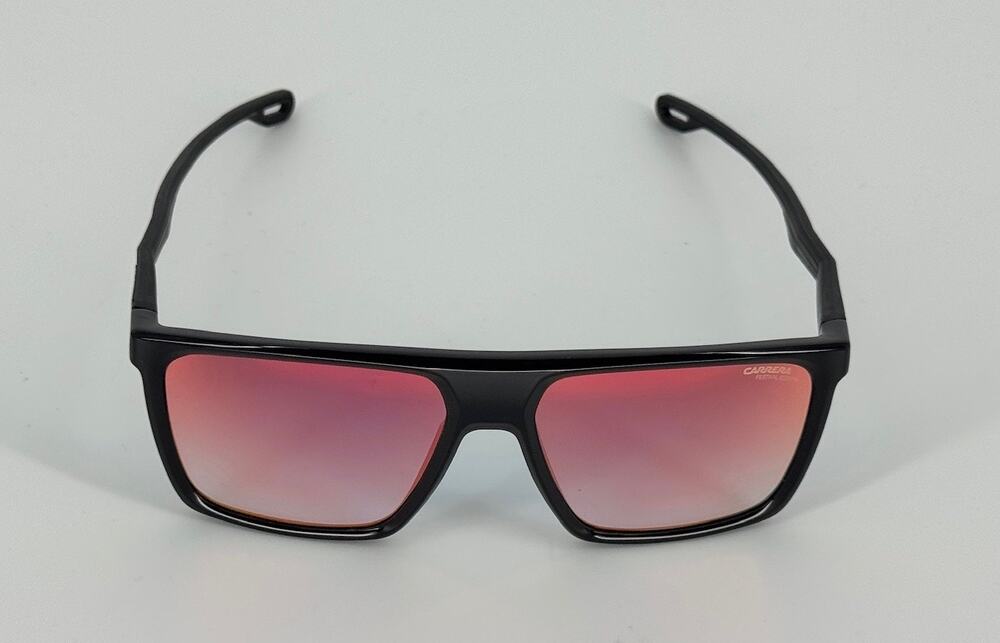 Carrera 4019/S 0807 YB Men's Sunglasses Black Red Mirror 58mm New